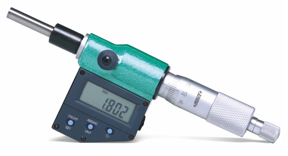 INSIZE 635325W Electronic Micrometer Head, Plain Stem, 0"1"/0 mm25