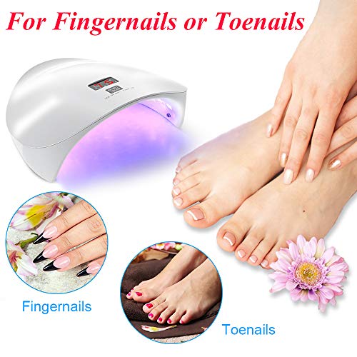 Nail Dryer, VersionTECH. Nail Lamp, UV LED Gel Nail Lamp with Nail File, 45W Curing Light to Manicure Pedicure Gel Nail Polish Starter Kit with Sensor 99s Timer for Gel Nail Polish Nail Art Nail Salon