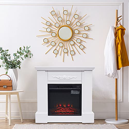 hogan electric fireplace tv stand with logset Cheap Sell - OFF 64%