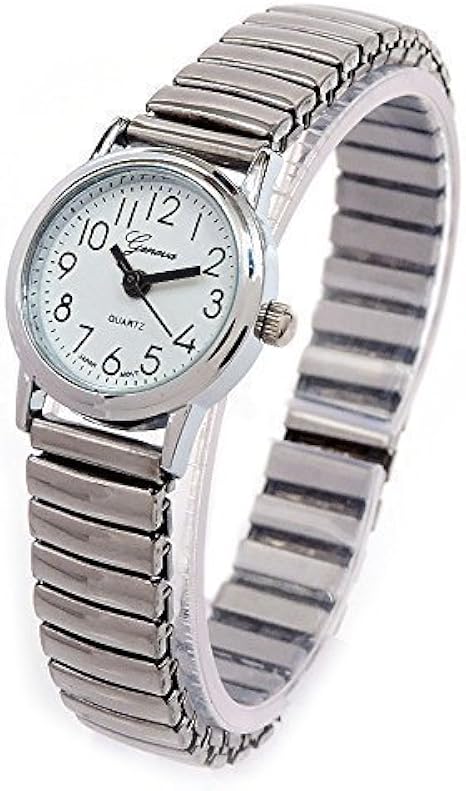 women's digital watch with stretch band