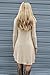 Women's Long Sleeve Casual Loose T-Shirt Dress Beige XL