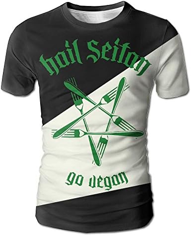 PSODESS Hail Seitan Go Vegan Men's 3D Print T Shirts