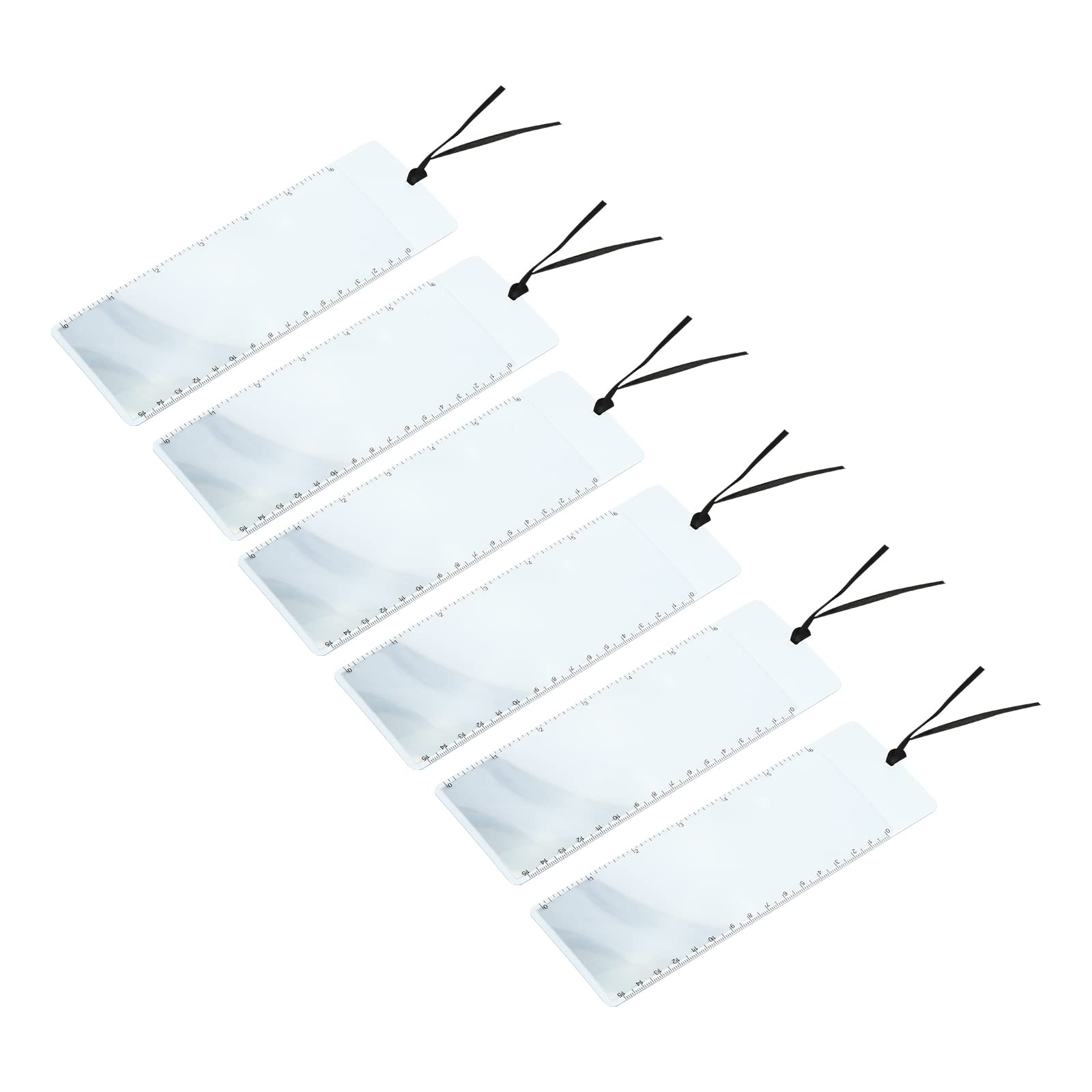 YOKIVE 6 Pcs Magnifier Lens Sheet, Fashion and Practical | Convenient Carry, Great for Library, Outside, Home (Clear, 3x)