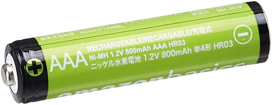 Basics AAA Rechargeable Batteries (800 mAh), Pre-charged - Pack of 8: Home Audio & Theater