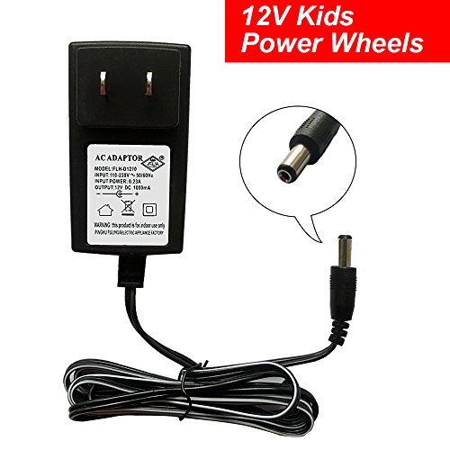 FLH 12-Volt Charger for Power Wheels Battery Hello Kitty SUV Mercedes-Benz Audi Range Rove BMW I8 Kids Electric Ride On Car Truck w/ Remote Control  AC charger by Power Adaptor