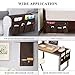 Guken Armchair Organizer Couch Caddy Sofa Armrest Organizer Non Slip Remote Control Holder for Recliner with 6 Pockets for Tablet, Phone, Books, Magazines, 20''x35'', Chocolate