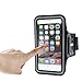 Seckatech Water Resistant Sports Armband with Key Holder iPhone Running & Exercise Armband for iPhone 7, 6, 6s, 5s, Black