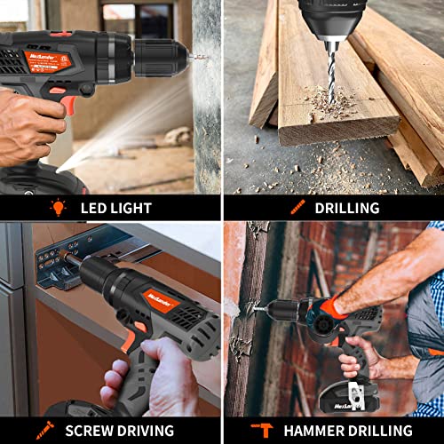 Cordless Drill, Maxlander 20V 1/2'' Drill Set with 2.0Ah Battery and Charger, Power Drill Cordless for Concrete Wall, Wood, Metal - Variable Speed