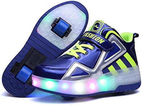 LED Roller Skates,LED Shoes Single Double Wheels,High-top Light-Weight Sneakers for Boys Girls Party Gifts