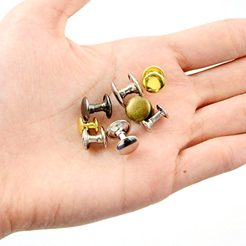 Double Cap Rivet Leathercraft Rivets Gold Silver Copper Nickel Tubular