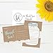 50 4x6 Rustic Blank Thank You Postcards Bulk, Cute Kraft Modern Blank Thank You Note Card Stationery For Wedding Bridesmaid Bridal or Baby Shower, Teachers, Appreciation, Religious, Business, Holiday