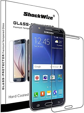 Samsung Galaxy J7 (2017 ONLY) J7 Prime/Prex/Sky Pro/J7V Ballistic Screen Protector ShockWize [Tempered Glass] .3mm Thin Real Glass Galaxy J7 2017 [Does Not Fit 2015/2016 Models] (1x Tempered Glass)