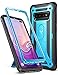 YOUMAKER Kickstand Case for Galaxy S10+ Plus, Heavy Duty Protection Full Body Shockproof Slim Fit Without Built-in Screen Protector Cover for Samsung Galaxy S10 Plus 6.4 inch - Blue