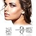 Billie Bijoux Sterling Silver Earrings Studs with Round Cut Cubic Zirconia Diamond Rhinestone, Womens Fine Jewelry (3 Pairs (4mm, 5mm, 6mm))