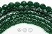 4mm (102 Beads) Medium Emerald, Czech Fire Polished Round Faceted Glass Beads, 16 inch Strand