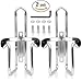 Dimples Excel Water Bottle Cages, Bike Bicycle Lightweight Water Bottle Holder Cages Brackets (2 Pack (Silver + Silver))