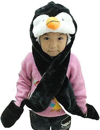 Hee Fly Plush Animal Winter Hats with Paws Type Penguine