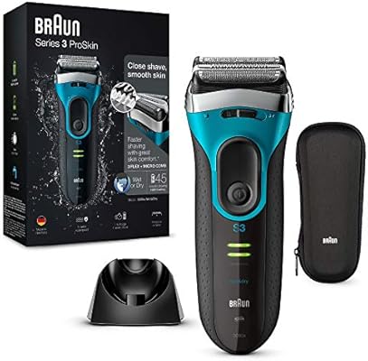 Braun series 3 proskin 3080s rechargeable wet&dry electric shaver plus charging stand Outlet