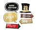 GOER 38Pcs 2018 New Years Photo Booth Props Kit,2018 New Years Eve Party Decorations