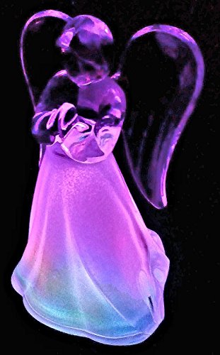 Acrylic Solar Angel Lights with A Frosted Skirt Solar Garden Stake - Box of 2