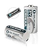 Bundle: Olight CR123A 3V 1600mAh High Performance Lithium Battery Standard Batteries Design for Olight S1 S10R S10C S10 H2R LED Flashlights ( CR123 Set of 2 ) with Olight Patch