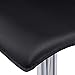 COSTWAY Swivel Bar Stools Adjustable PU Leather Backless Dining Counter Chair (Black)