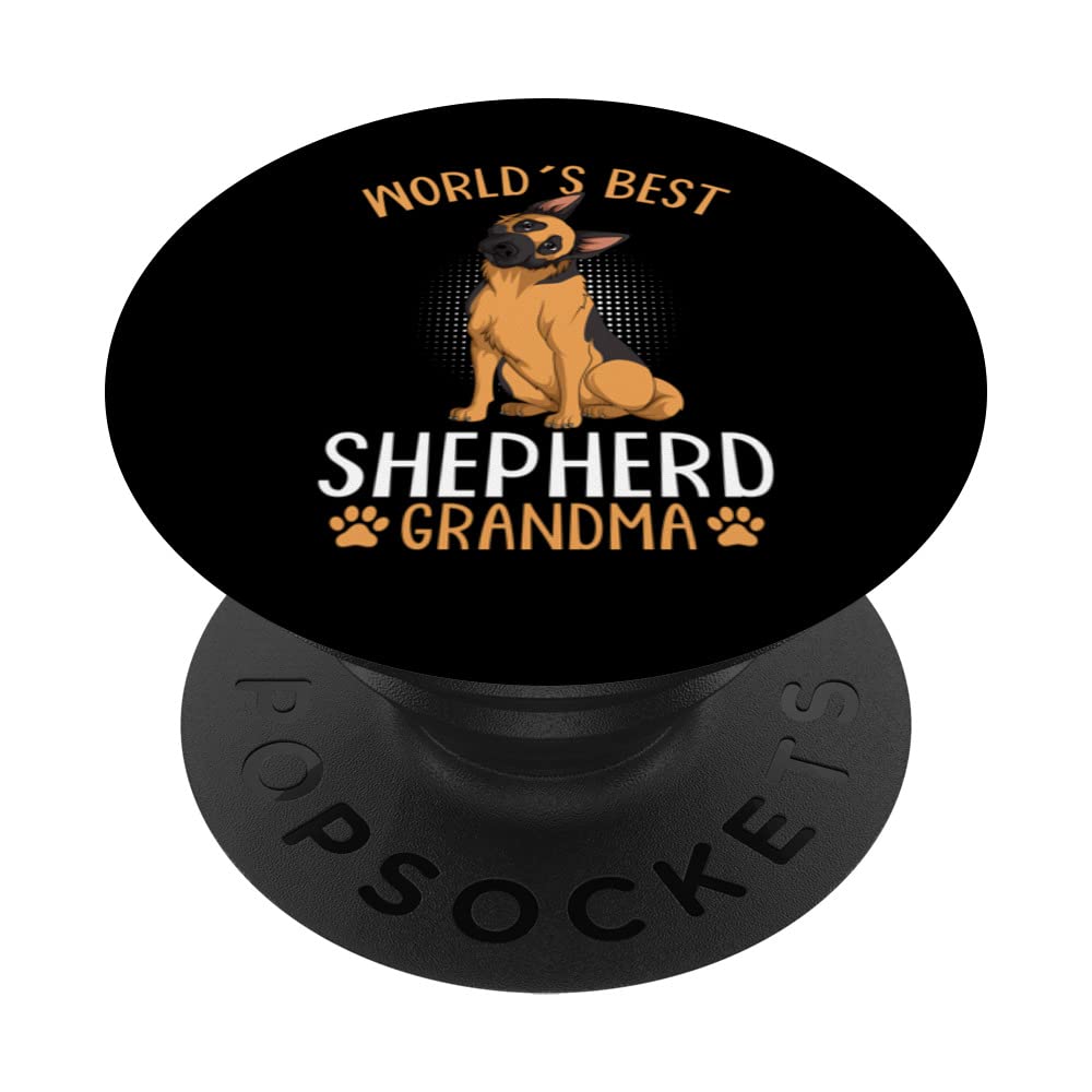 German Shepherd Grandma Dog Women PopSockets Swappable PopGrip