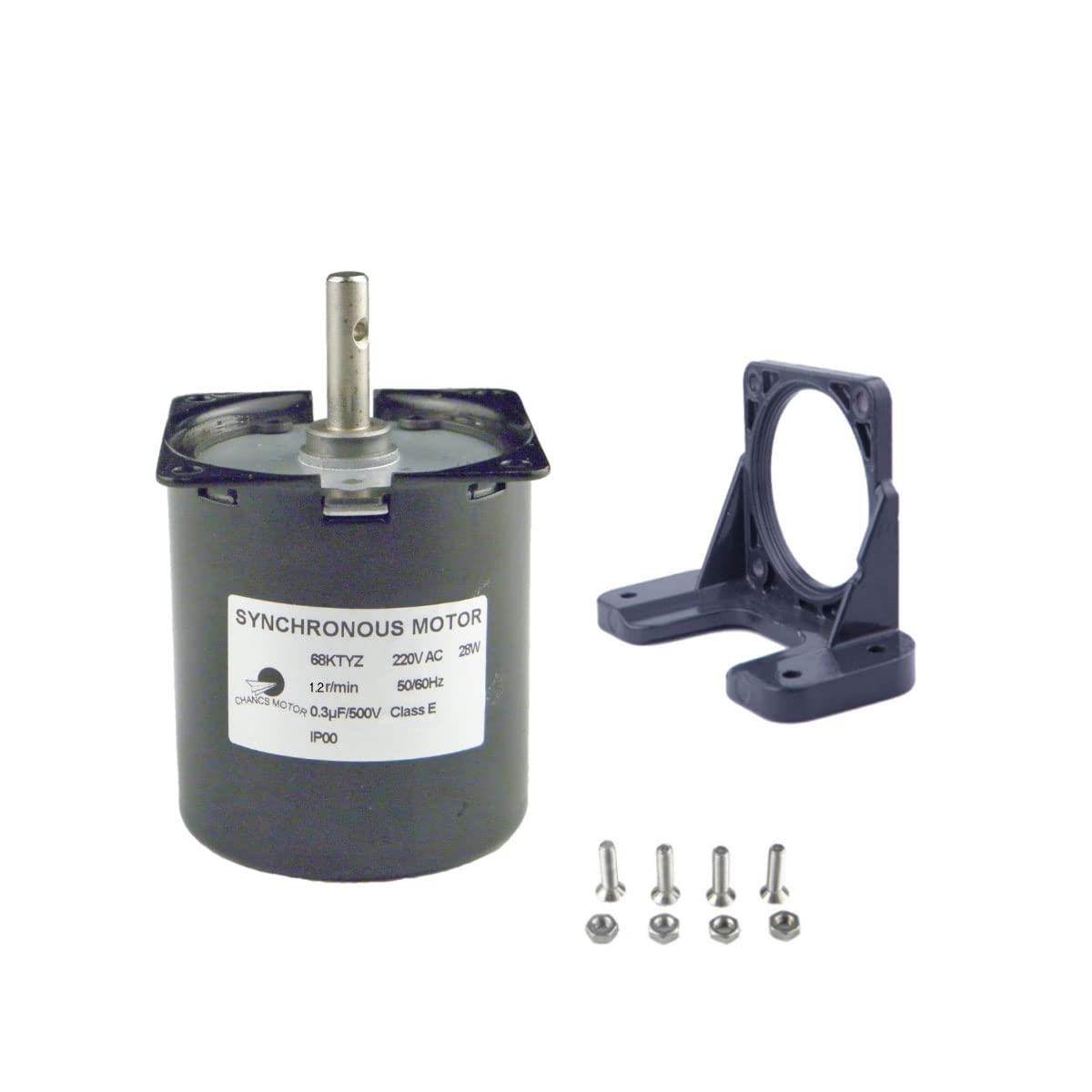 CHANCS 68KTYZ 220V1.2r/min Mini Gearbox Electric Motor With Bracket Bracket Support Fixed Base…