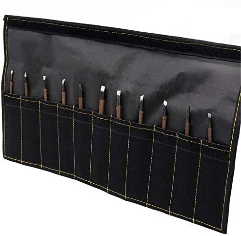 HGJVBFGH1 11Pcs/set Manual Chisel Manganese Steel Stone Wood Carving Knife Cutting Tool Black