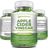 Highest Strength Apple Cider Vinegar Capsules, acv Pills 120 Capsules 1500mg ACV Capsules for Weight Loss Keto Diet for Women Men Detox Support - Apple Cider Vinegar Supplement -Cleanse Keto Burner
