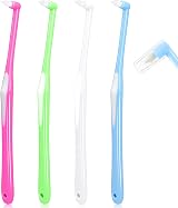 Sularpek 4 Pcs Interspace Toothbrushes with Covers Compact Soft Tufted