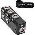 Alvin's Cables 4X 2 Pin in/Out 0B 302 Mini Splitter Cable 2 Pin Female in to 3X 0B 2Pin Female Out Power Supply Distributor Box for Arri Alexa Camera/Steadicam/Teradek Bond/SmallHD Upgraded