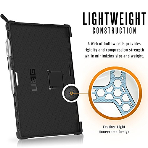 UAG-Microsoft-Surface-Pro-2017-Surface-Pro-4-Feather-Light-Metropolis-Rugged-BLACK-Aluminum-Stand-Military-Drop-Tested-Case