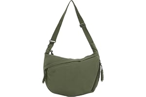 GOKTOW Crescent Hobo Crossbody Bag, Nylon Dumpling Shoulder Bag for Women Trendy Travel Sling Carryall Purses Bag