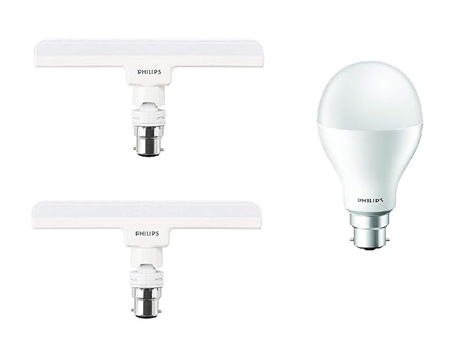 Philips T-Bulb 14-Watt LED Lamp, 8.5-Watt Standard B22 LED Bulb (3 Pieces, Cool Day White)