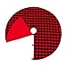 EDLDECCO 48 Inches Christmas Tree Skirt Red and Black Plaid Buffalo Check Double Layers Handicraft Xmas Decoration Holiday Ornaments