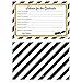 Graduation Party Advice Cards For The Graduate - Set of 25 (Gold and Black)
