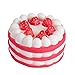 Joykith Stress Reliever Strawberry Cake Scented Super Slow Rising Kids Toy Kawaii Red