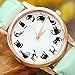 Top Plaza Fun Animal Series Twelve Cute Cats Scale Rose Golden Case PU Leather Strap Womens Girls Quartz Wrist Watch,Green