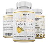 Premium 100% Pure Garcinia Cambogia Extract with 95% HCA- Excellent Carb Blocker, Appetite Suppressant and Weight Loss Supplement. Made in the USA. MAXIMUM STRENGTH, 60 Capsules