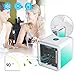 Simfonio Arctic Air Portable Air Conditioner, Mini Air Conditioner Fan 3 in 1 USB Air Cooler Personal Air Purifier Humidifier with 7 Colors LED Lights Cooling Desktop Fan for Home Office Bedroom