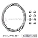 Windscreen4less Shade Sail Wire Rope and 8 Pcs Clips, Wire Cable Galvanized Metal Clamp, 3/16-Inch x 25 Feet