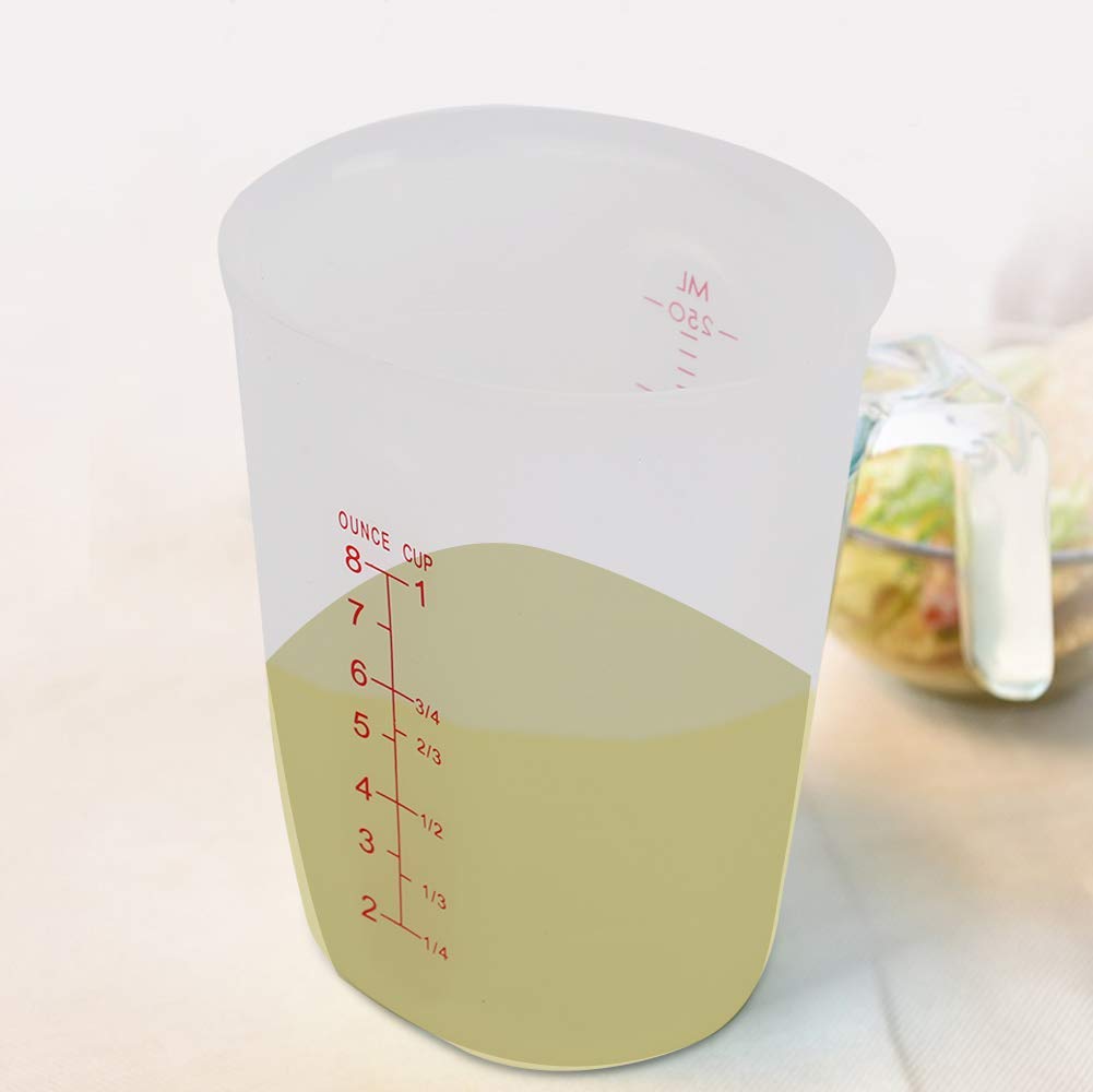 Silicone Measuring Cup,250ml Visible Graduated Cups Resin Mixing Cups,Precise Scale Cups Measuring Jug Precise Scale Cup for Epoxy Resin Casting Molds,3.5×3×5.1inch