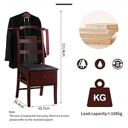 MLIKYRGK Wooden Suit Valet Stand with Contour