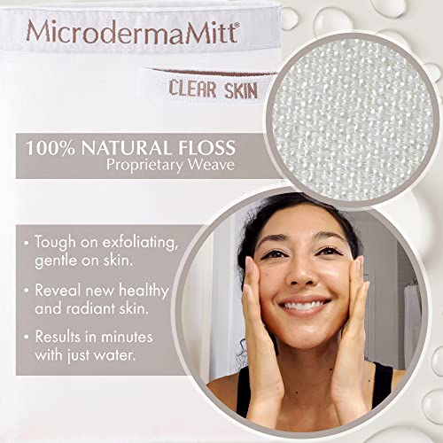 MicrodermaMitt Clear Skin Exfoliating Mitt for Face Gentle Dead Skin