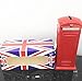 KAV Original British English Metal Alloy Money Coin Spare Change Piggy London Street Red Telephone Booth Bank Souvenir Model Box Jar, 14cm