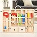 COSSY Wooden Kids Tool Box, Kids Play Tools Toolbox for Toddlers (33 PCs)