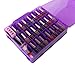 Universal Purple Transparent Nail Polish Organizer Storage Case for 48 Bottles Adjustable Dividers Space Saver