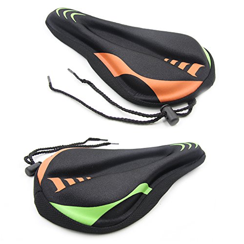 image for WOTOW Gel Bike Seat Cover Cushion, Comfortable Silica & Foam Padded Bi
