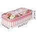 BTSKY Floral Pencil Case with Compartments -High Capacity Double Layers Pencil Pouch Stationery Organizer Multifunction Cosmetic Makeup Bag, Perfect Holder for Pencils and Pens (Pink)
